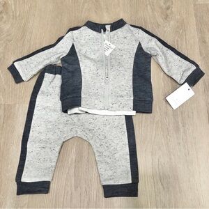 Miniclasix Baby Boy's 3-Piece Jacket, T-Shirt & Joggers Set